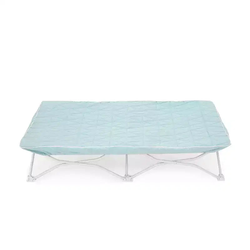 Regalo My Cot with Quilted Waterproof Sheet: Metal Frame, Light Green, Portable Baby Bed