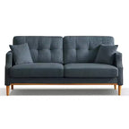 Canapé 3 places gris clair avec tissu imperméable et port de chargement USB, 178 cm de large
