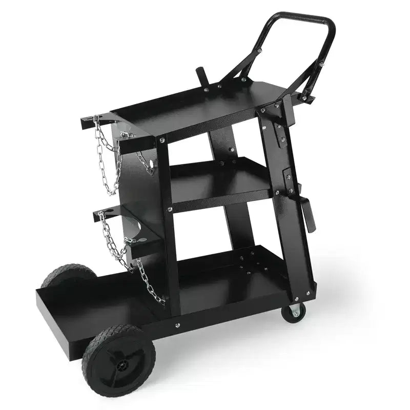VEVOR VEVOR Welding Cart, 3-Tier Welder Cart Heavy Duty with 400 Lbs Weight Capacity, 360 Swivel Wheels, Rolling MIG Welder Cart