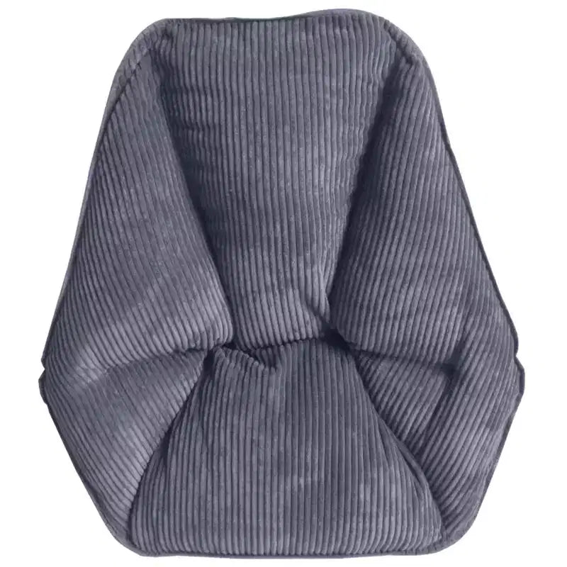 Chaise pliante hexagonale avec coussin large en velours côtelé et cadre en acier, 81 cm de large