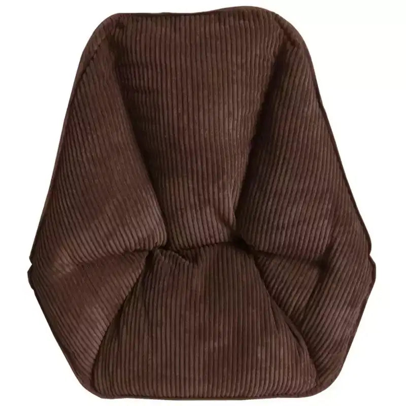 Chaise pliante hexagonale avec coussin large en velours côtelé et cadre en acier, 81 cm de large
