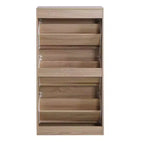 Meuble à chaussures 3 tiroirs avec tiroirs basculants et étagères à 2 niveaux, 120 cm de haut, marron