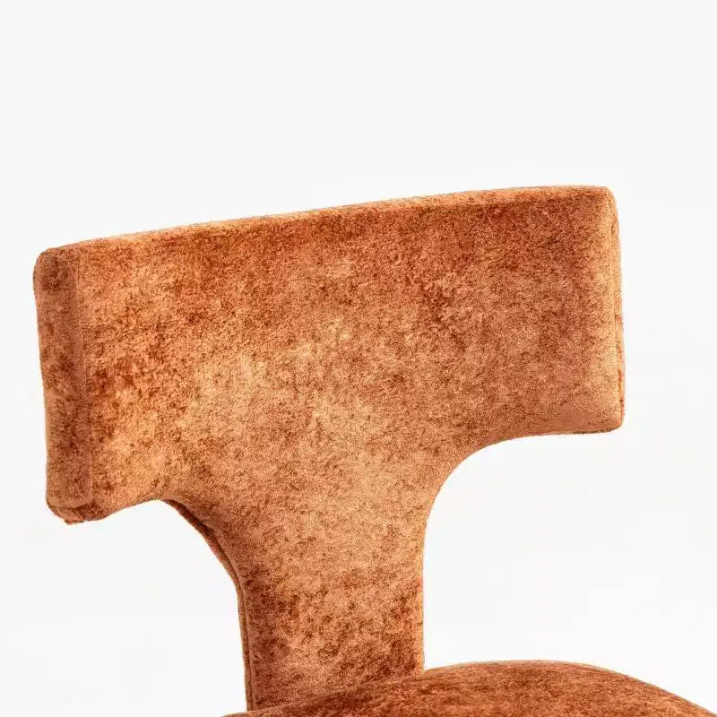Lot de 2 chaises de salle à manger en chenille avec cadre en bois dur et garniture cloutée en laiton, 136 kg