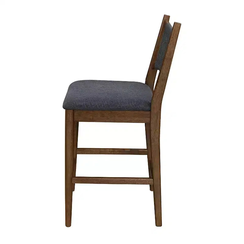 Lot de 2 tabourets de comptoir modernes en bois d'hévéa avec dossier en corde tressée, 136 kg