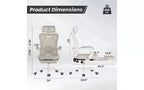 Chaise de bureau ergonomique en maille à dossier haut avec repose-pieds, appui-tête et support lombaire réglable, 158 kg