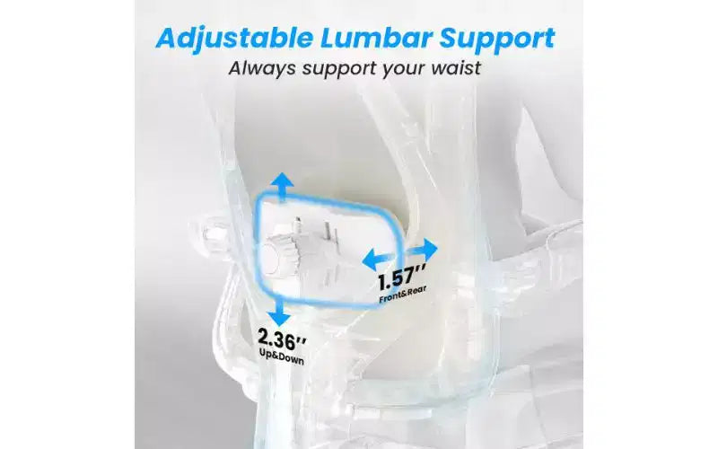 Chaise de bureau ergonomique en maille à dossier haut avec repose-pieds, appui-tête et support lombaire réglable, 158 kg