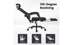 Chaise de bureau ergonomique en maille à dossier haut avec repose-pieds, appui-tête et support lombaire réglable, 158 kg