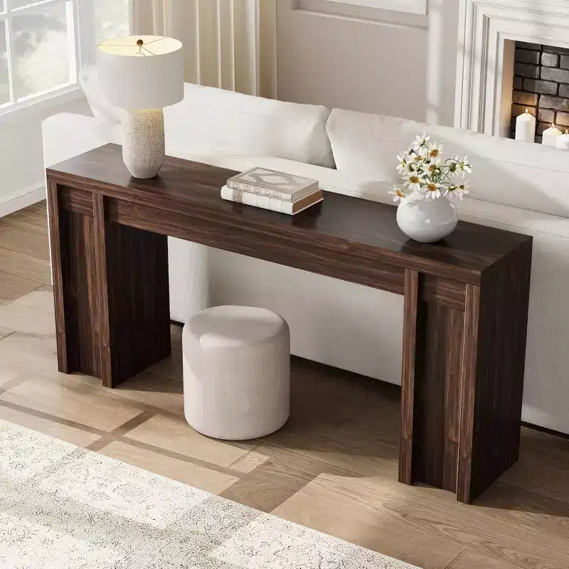 Console de ferme extra-longue de 70 pouces, table de canapé en bois pour entrée et couloir