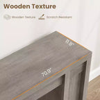 Console de ferme extra-longue de 70 pouces, table de canapé en bois pour entrée et couloir