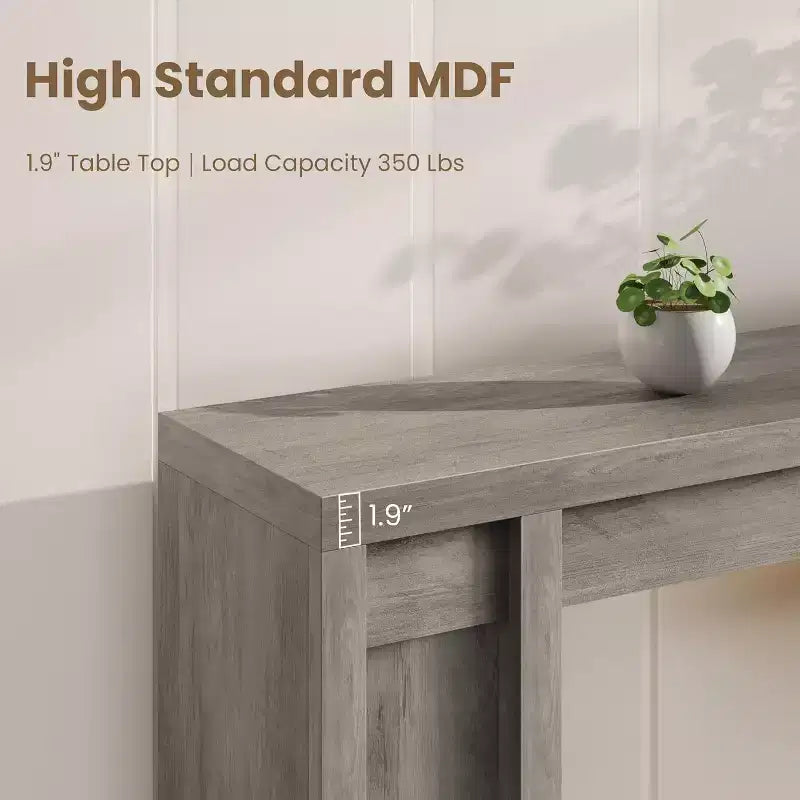 Console de ferme extra-longue de 70 pouces, table de canapé en bois pour entrée et couloir