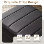 Banc ottoman de rangement en cuir PU 44 po avec compartiment caché et étagère à chaussures, noir, 330 lb