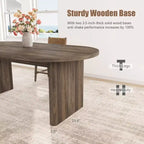 Grande table à manger et bureau polyvalents, plateau en bois épaissi, pour 6 à 10 personnes, 180 cm de large