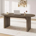 Grande table à manger et bureau polyvalents, plateau en bois épaissi, pour 6 à 10 personnes, 180 cm de large
