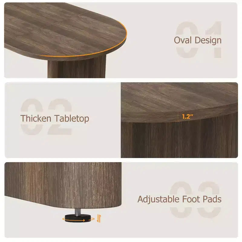 Grande table à manger et bureau polyvalents, plateau en bois épaissi, pour 6 à 10 personnes, 180 cm de large