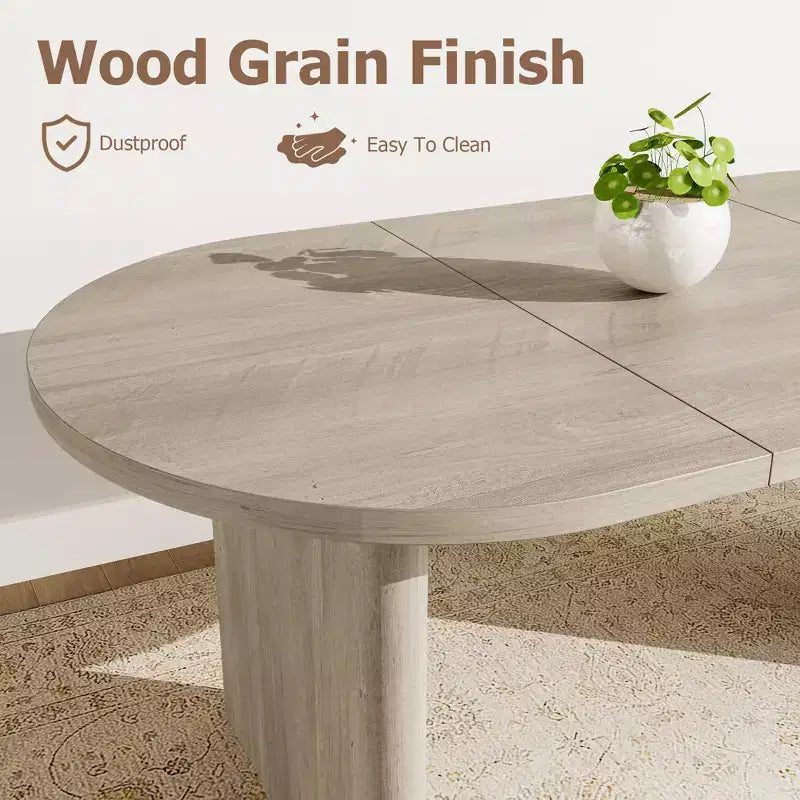 Grande table à manger et bureau polyvalents, plateau en bois épaissi, pour 6 à 10 personnes, 180 cm de large