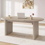 Grande table à manger et bureau polyvalents, plateau en bois épaissi, pour 6 à 10 personnes, 180 cm de large