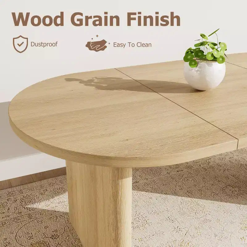 Grande table à manger et bureau polyvalents, plateau en bois épaissi, pour 6 à 10 personnes, 180 cm de large