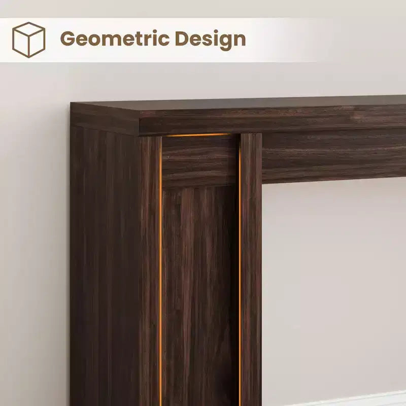 Table console rustique moderne de 70,9" avec design en bois épais, table de couloir et de canapé, marron