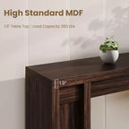 Table console rustique moderne de 70,9" avec design en bois épais, table de couloir et de canapé, marron