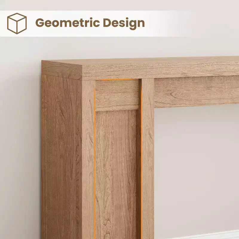Table console rustique moderne de 70,9" avec design en bois épais, table de couloir et de canapé, marron