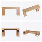 Table console rustique moderne de 70,9" avec design en bois épais, table de couloir et de canapé, marron