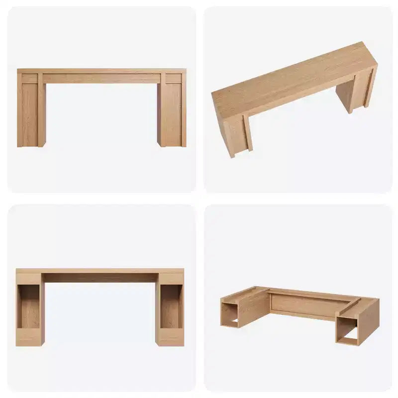 Table console rustique moderne de 70,9" avec design en bois épais, table de couloir et de canapé, marron
