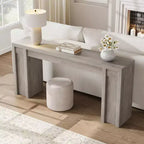 Table console rustique moderne de 70,9" avec design en bois épais, table de couloir et de canapé, marron