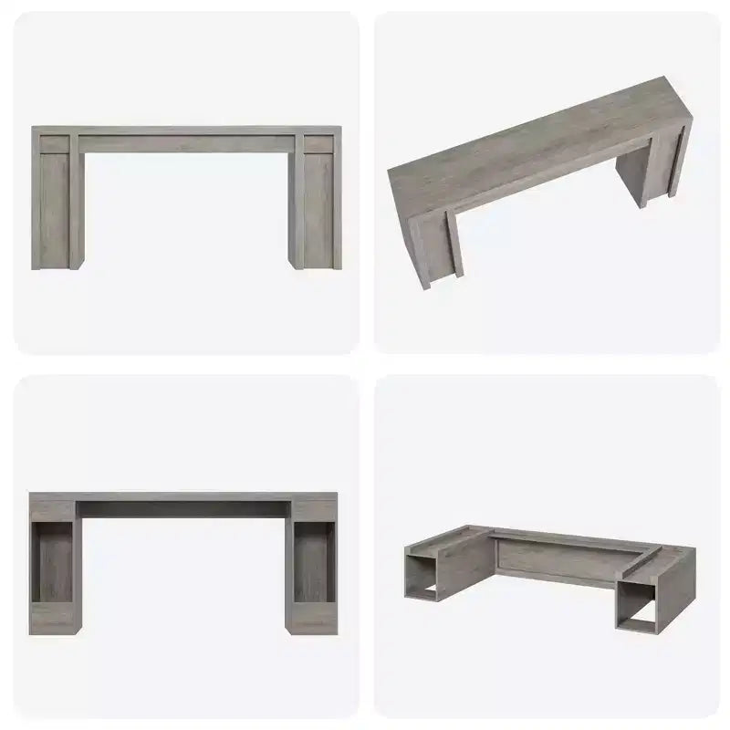 Table console rustique moderne de 70,9" avec design en bois épais, table de couloir et de canapé, marron