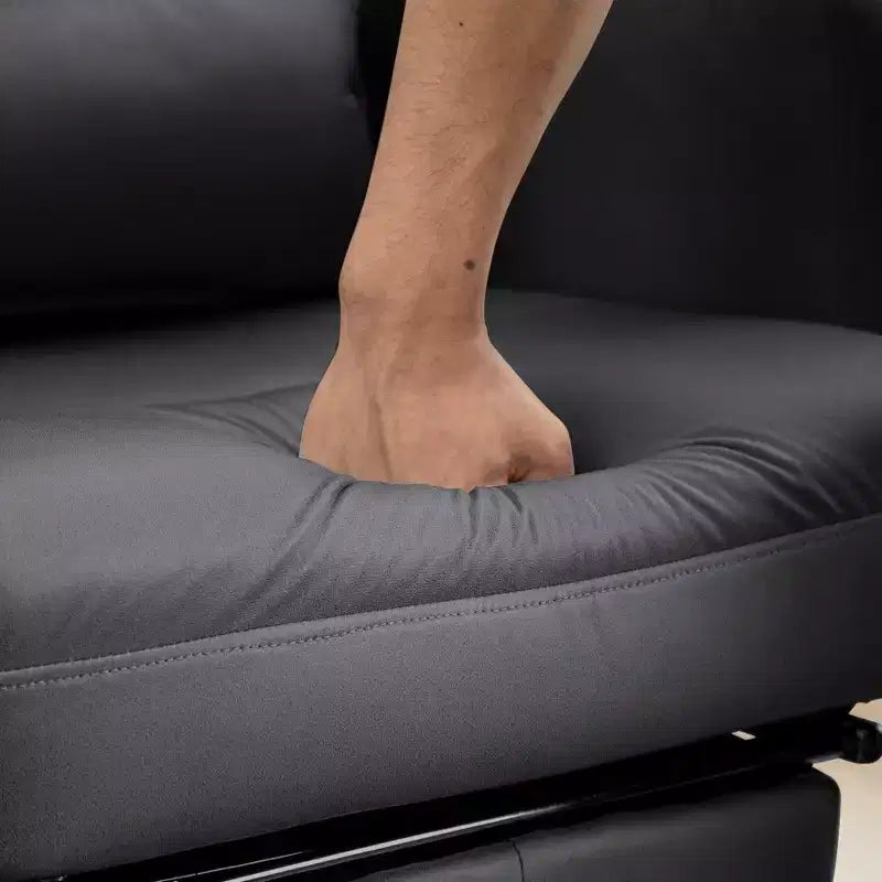 Fauteuil de bureau inclinable ergonomique pivotant à 360° avec repose-pieds, appuie-tête et oreiller lombaire, 180 kg