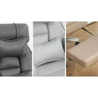 Fauteuil de bureau inclinable ergonomique pivotant à 360° avec repose-pieds, appuie-tête et oreiller lombaire, 180 kg