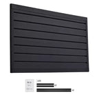 VEVOR Slat Wall Paneling, 2 x 4 ft, PVC Garage Slatwall with Modular Design, Black Slat Wall Easy-to-Install Adjustable Slatwall Panel, Black