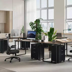 Caisson de classement mobile à 3 tiroirs avec serrure et roulettes, rangement de bureau sous le bureau pour documents de format Lettre, A4, Légal