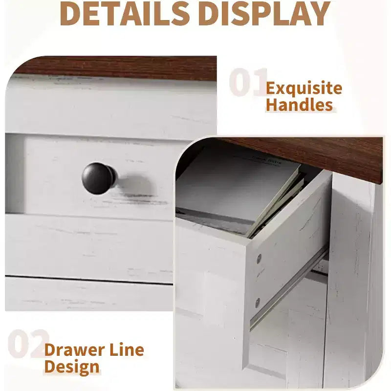 Meuble de support pour aquarium de 200-280 litres avec prise de courant, 3 tiroirs et placards, 635 kg, style ferme