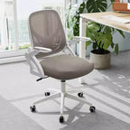 Fauteuil de bureau ergonomique en maille avec support lombaire, accoudoirs relevables et roulettes, 150 kg