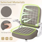 Fauteuil de bureau ergonomique en maille avec support lombaire, accoudoirs relevables et roulettes, 150 kg