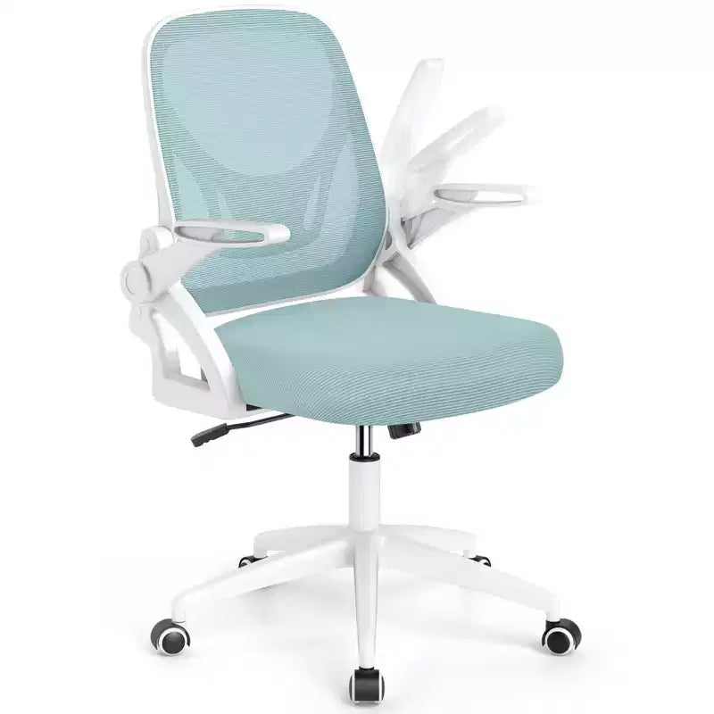 Fauteuil de bureau ergonomique en maille avec support lombaire, accoudoirs relevables et roulettes, 150 kg