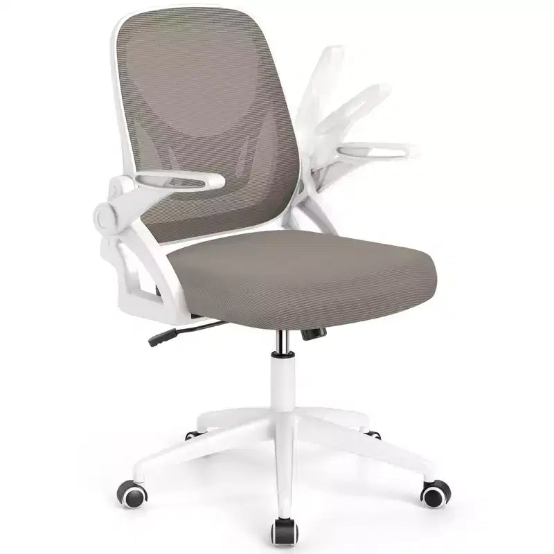 Fauteuil de bureau ergonomique en maille avec support lombaire, accoudoirs relevables et roulettes, 150 kg