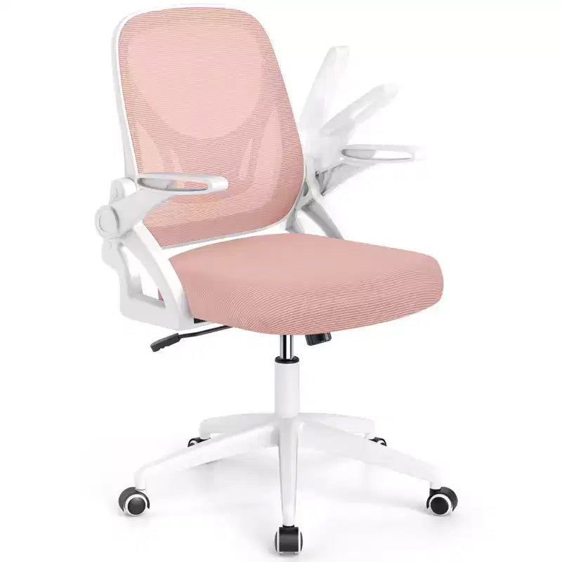 Fauteuil de bureau ergonomique en maille avec support lombaire, accoudoirs relevables et roulettes, 150 kg