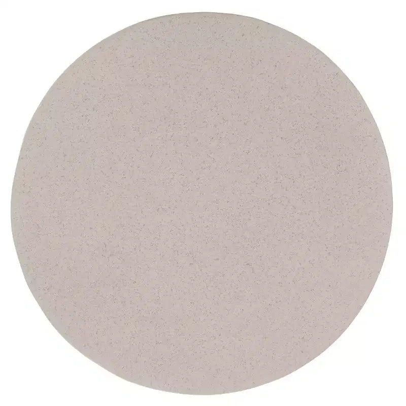 Table d'appoint ronde sculpturale en forme de tambour, finition aspect plâtre gris, 49,5 cm de hauteur