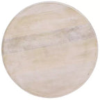 Guéridon Rond en Bois de Mangue, Fini Lavé Naturel, 56 cm H, Capacité de 6,8 kg