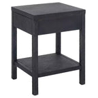 Table d'appoint en jacinthe d'eau à 1 tiroir et 1 étagère, finition naturelle, capacité de 7,68 kg