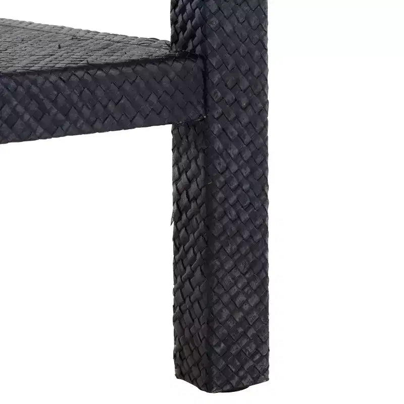 Table d'appoint en jacinthe d'eau à 1 tiroir et 1 étagère, finition naturelle, capacité de 7,68 kg