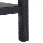 Table d'appoint en jacinthe d'eau à 1 tiroir et 1 étagère, finition naturelle, capacité de 7,68 kg