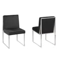 Brassex Set of 2 Barton Dining Chairs Black