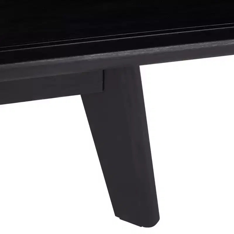 Meuble TV 1 porte 2 étagères avec étagères réglables et gestion des câbles, Noyer, Compatible TV jusqu'à 50"