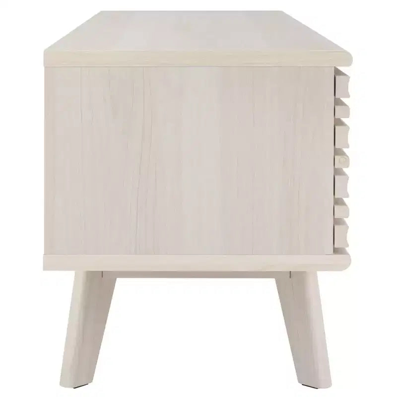 Meuble TV 1 porte 2 étagères avec étagères réglables et gestion des câbles, Noyer, Compatible TV jusqu'à 50"