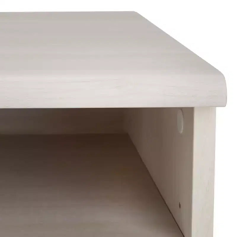 Meuble TV 1 porte 2 étagères avec étagères réglables et gestion des câbles, Noyer, Compatible TV jusqu'à 50"