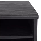 Meuble TV 1 porte 2 étagères avec étagères réglables et gestion des câbles, Noyer, Compatible TV jusqu'à 50"