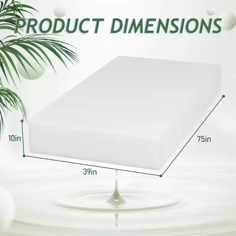Matelas en mousse à mémoire de forme rafraîchissante au thé vert de 10 pouces, certifié CertiPUR-US, livré en boîte, sans fibre de verre