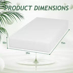 Matelas en mousse à mémoire de forme rafraîchissante au thé vert de 10 pouces, certifié CertiPUR-US, livré en boîte, sans fibre de verre
